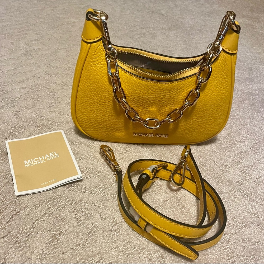 Michael Kors Cora XXS Mini Zip Pouchette Cross Body Bag